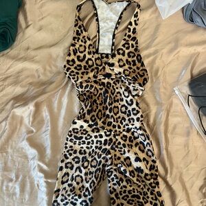 NWT Blue Body Brazil Tiger Vibes Short Bodysuit Size S/M (Fits Size 0-8)